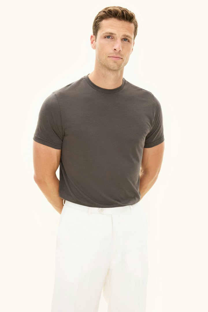 Kim Tencel/Cotton Regular Fit T-shirt Nettle Green