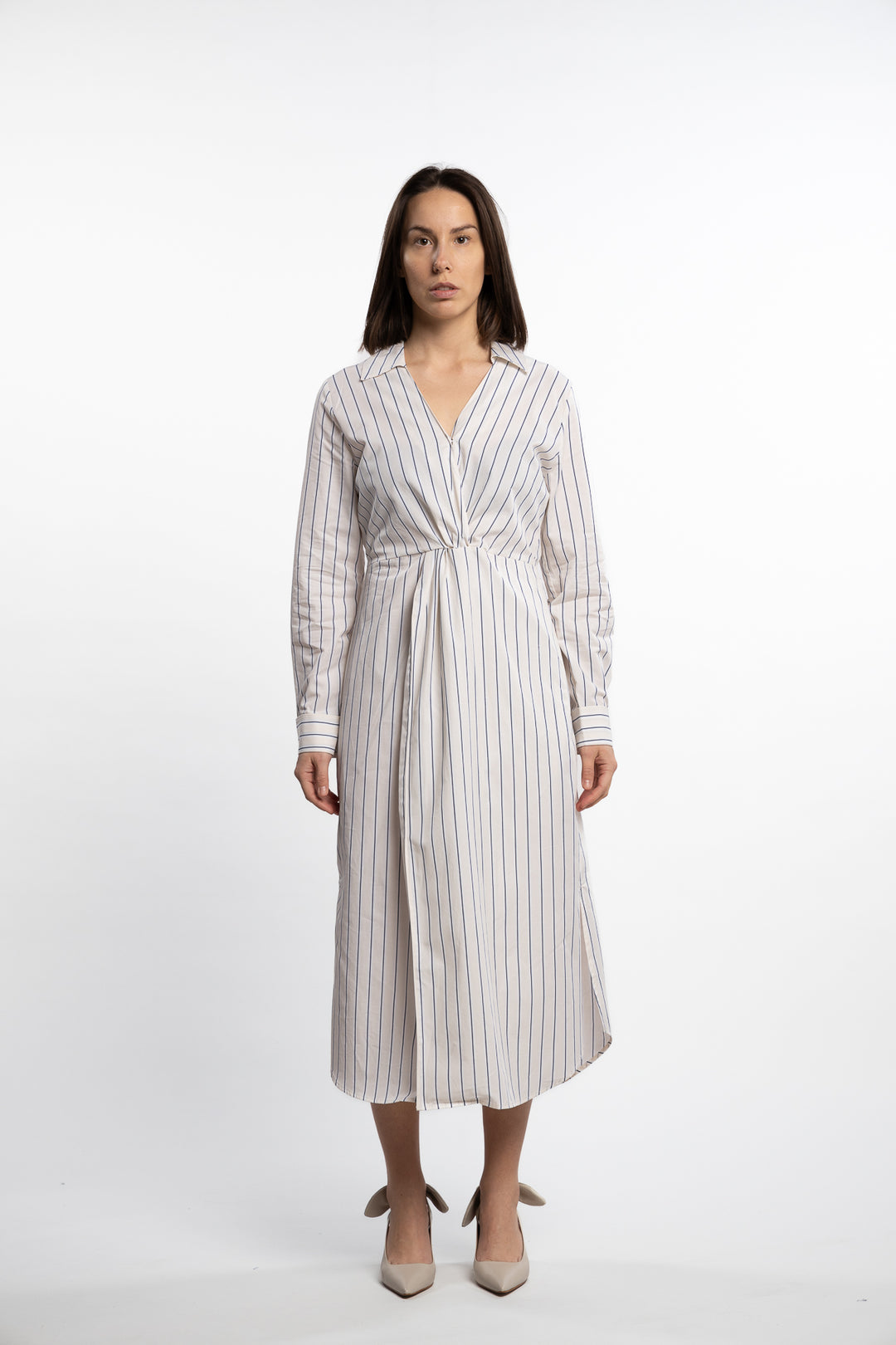 Livia Dress- Cream Stripe