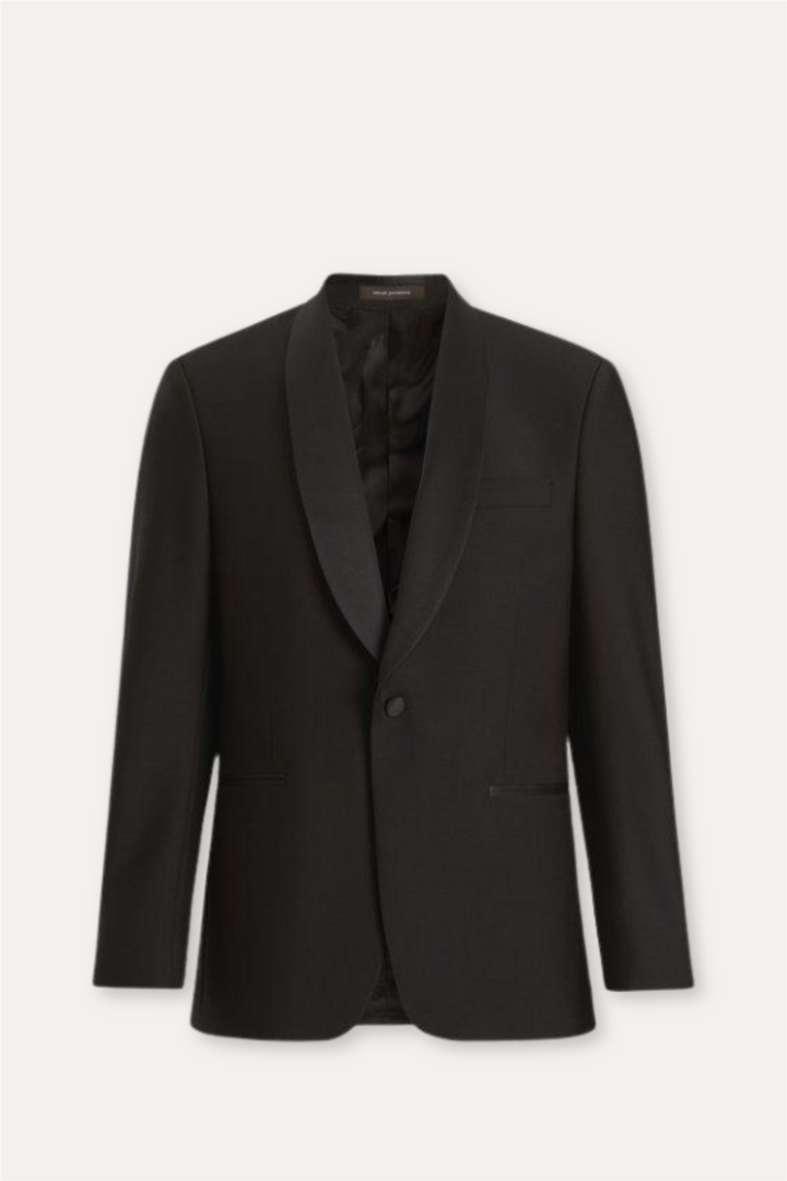 Figaro Regular Fit Tuxedo Blazer Black