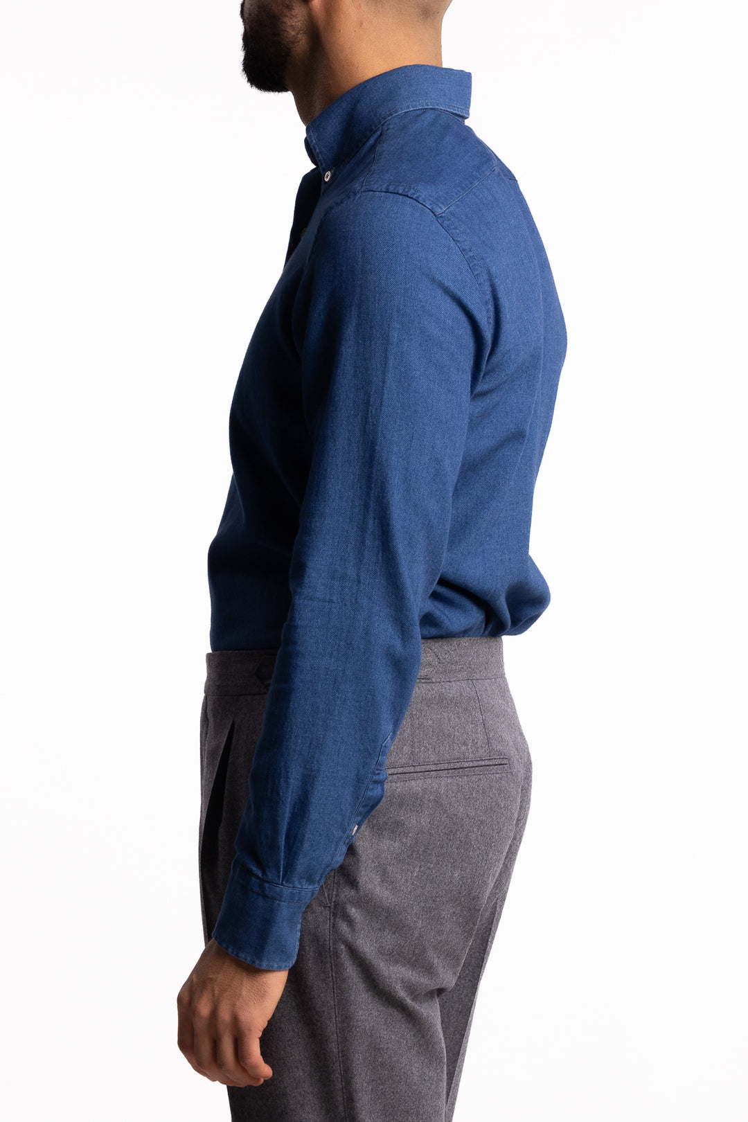 Button Down Flannel Shirt Blue