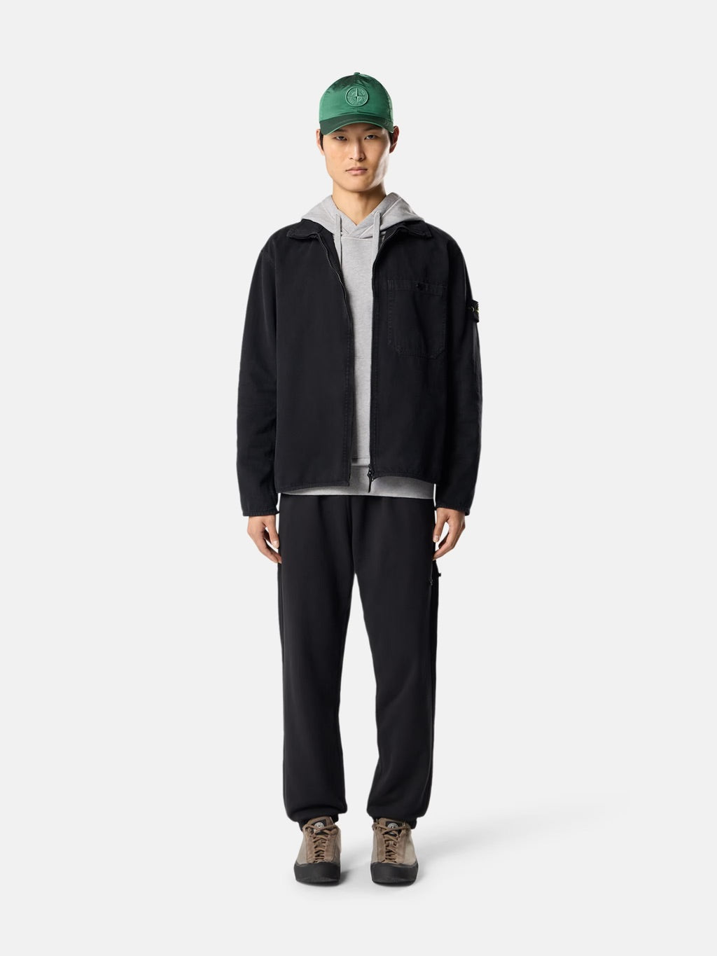 6100062 Organic Mélange Cotton Fleece Dust Grey Melange