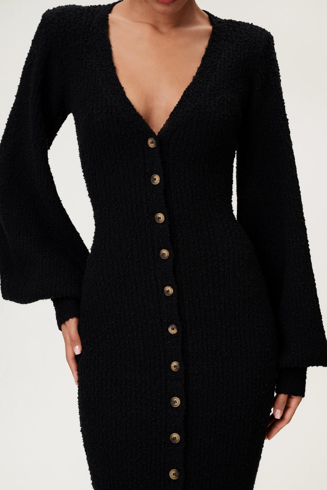 Montana Dress- Black Boucle