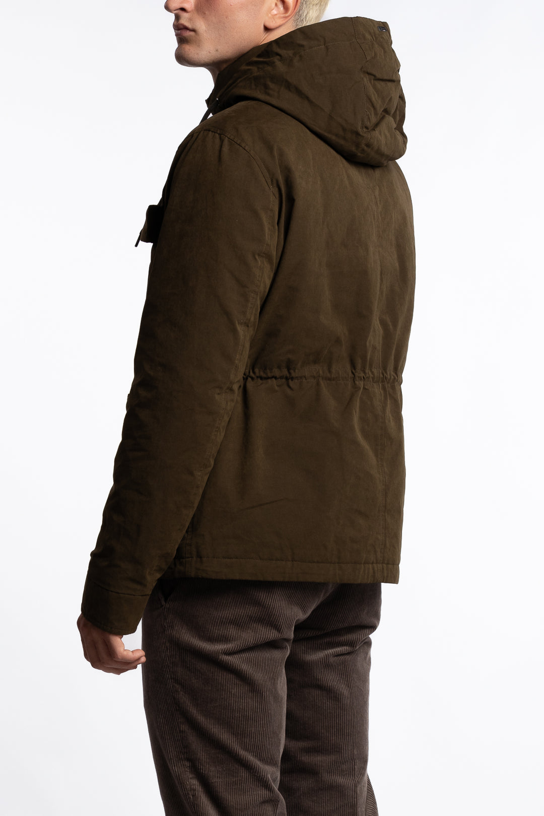 Woven Half Coat Verde Militare