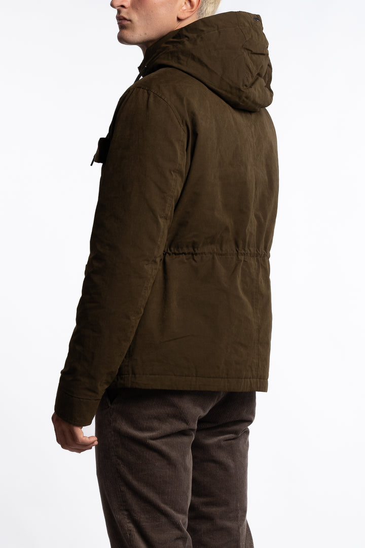 Woven Half Coat Verde Militare