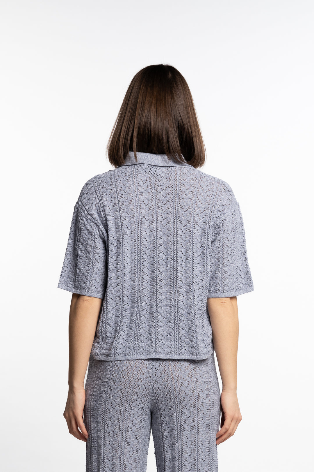 Kelp Crochet Shirt- Blue Mix