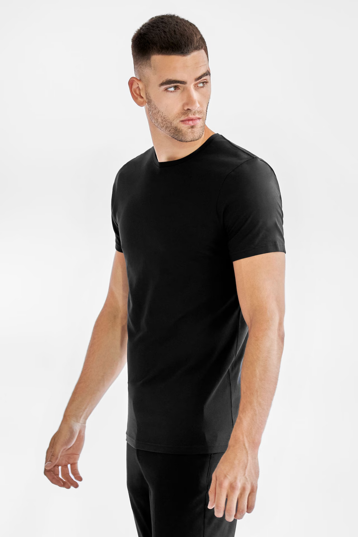 Crew Neck 2-Pack Black