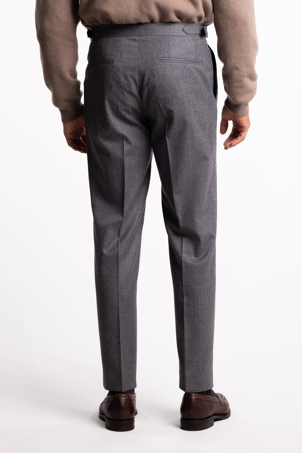 Prato Flannel Trousers Grey Melange