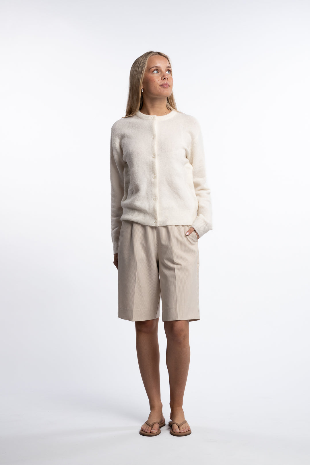 LouiseFV Shorts 874- Light Sand Stripe