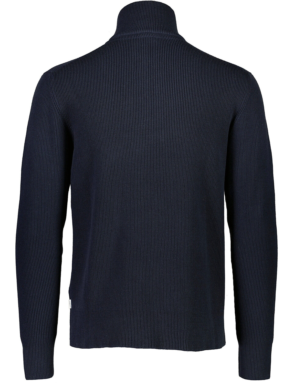 Half Zip Rib Knit Navy - packshot bakfra