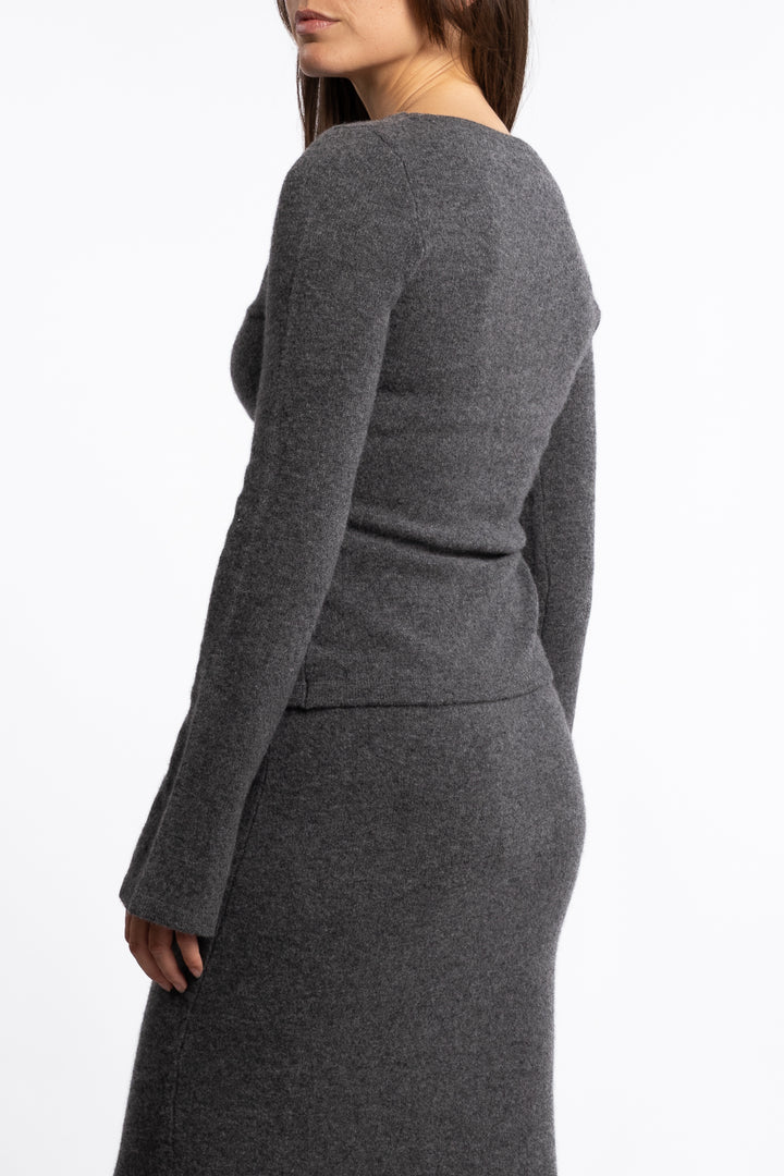 Joyce Knit - Dark Grey Melange