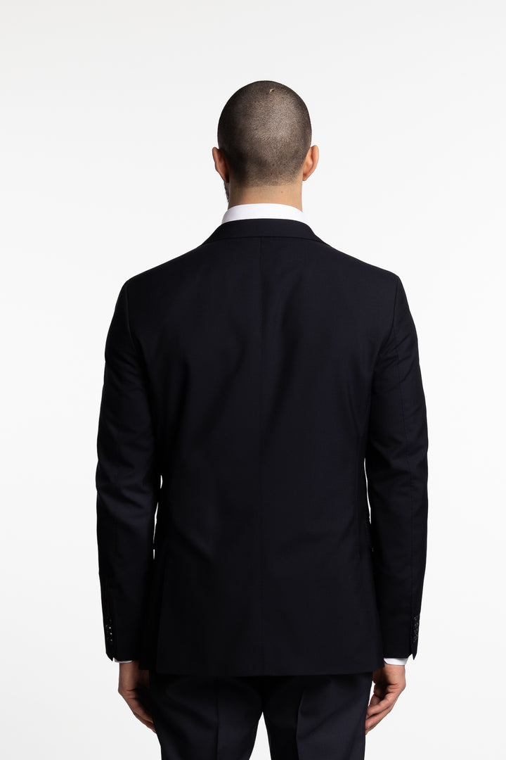 Falk Regular Fit Wool Blazer Navy