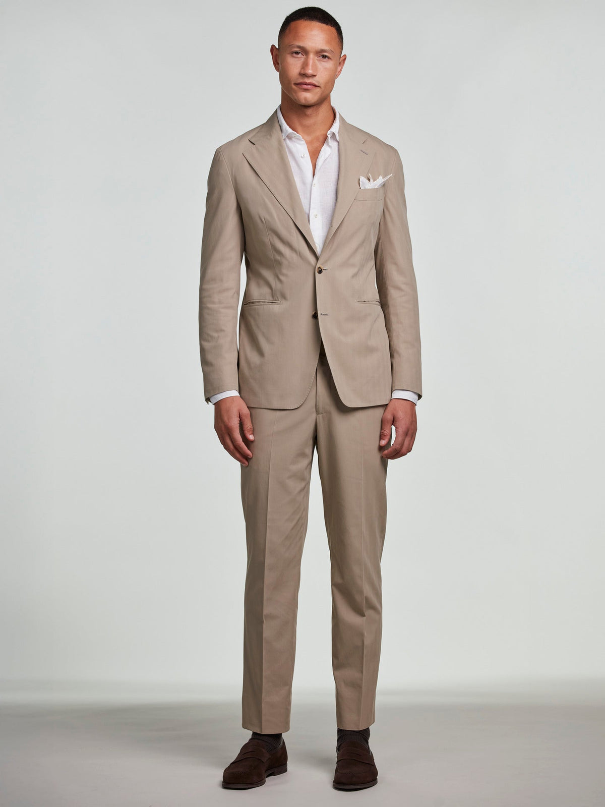 Fitted Body Linen Shirt White