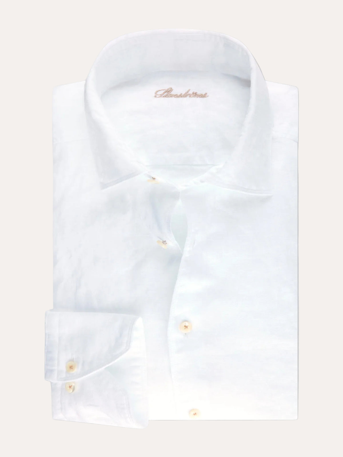 Fitted Body Linen Shirt White
