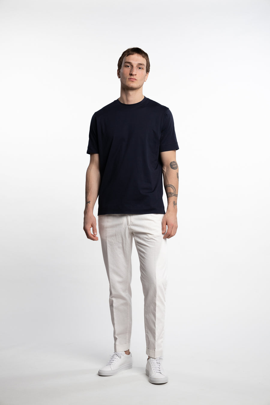 Filo Di Scozia Cotton T-Shirt Navy
