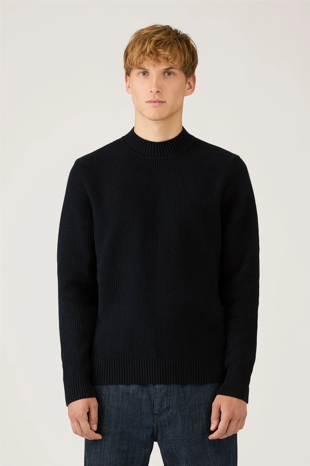 Cotton Crew Neck Jumper Navy
