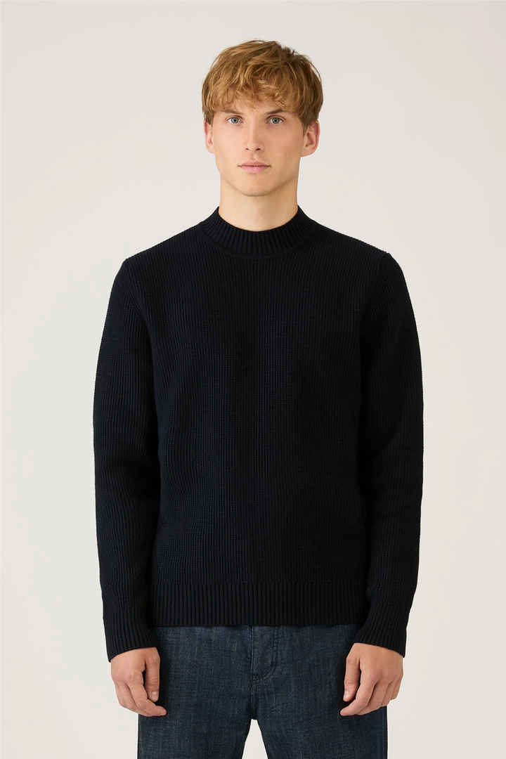 Cotton Crew Neck Jumper Navy