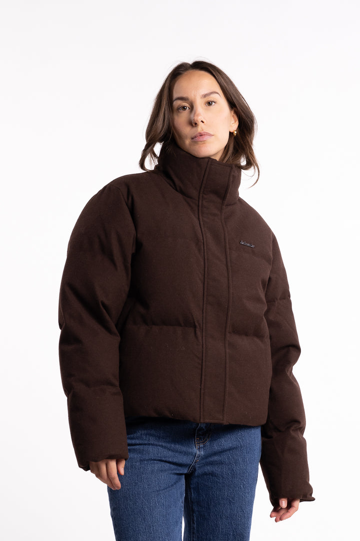 Tech Wool Down Jacket - Dk. Brown