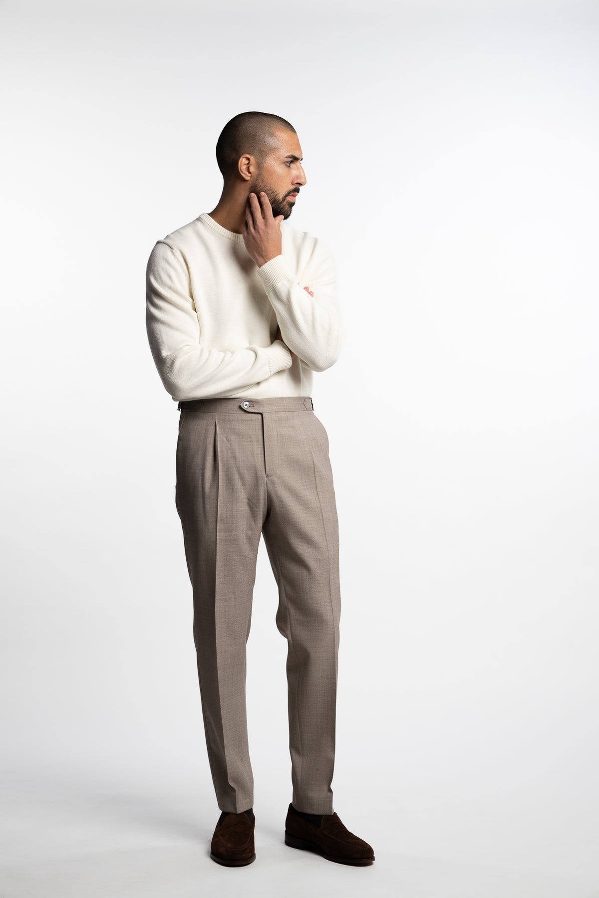 Prato Regular Fit Trousers Brown Desert
