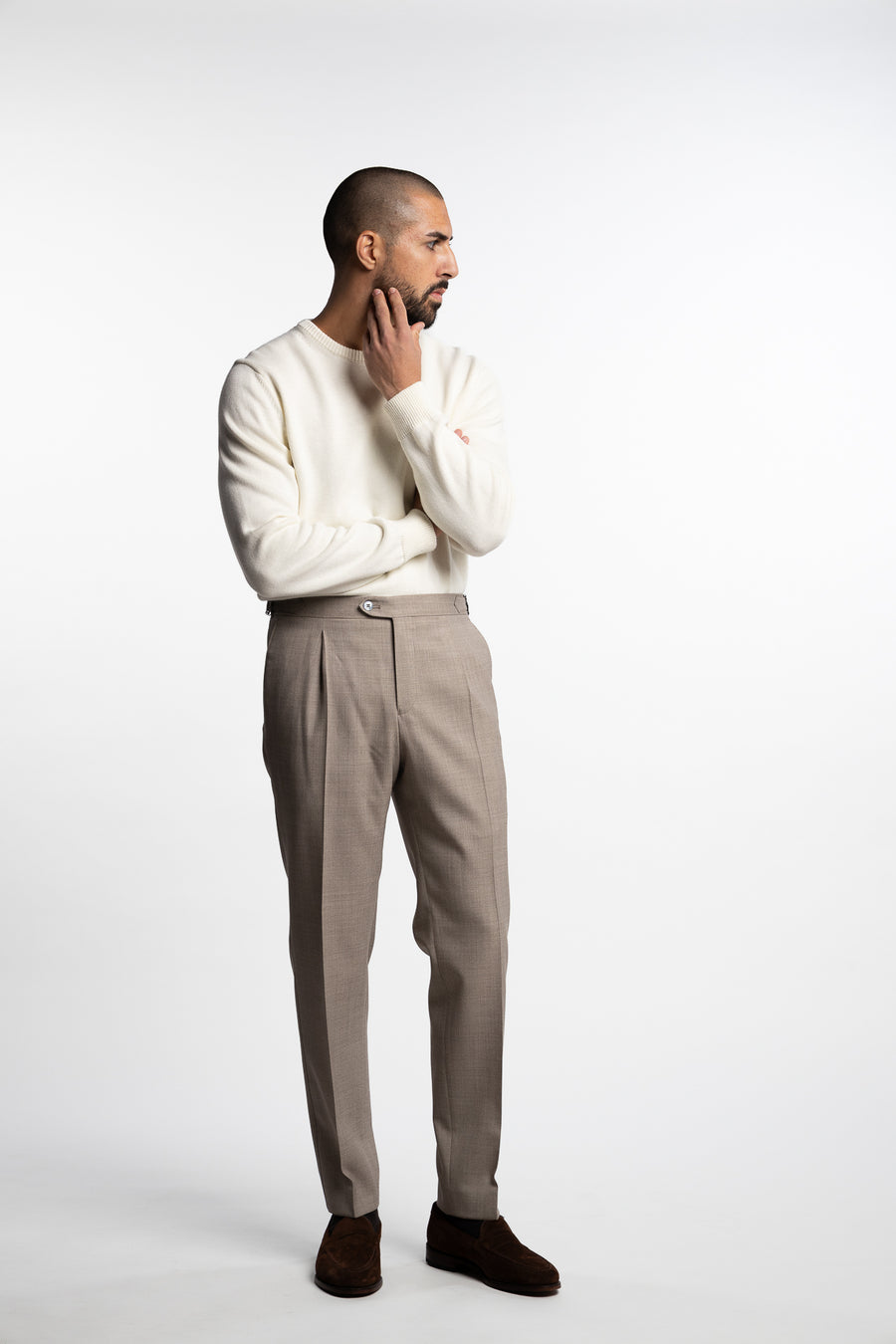 Prato Regular Fit Trousers Brown Desert