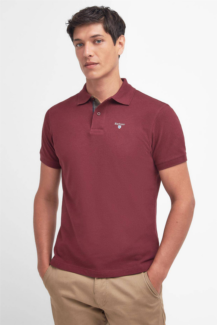 Tartan Pique Polo Shirt Ruby