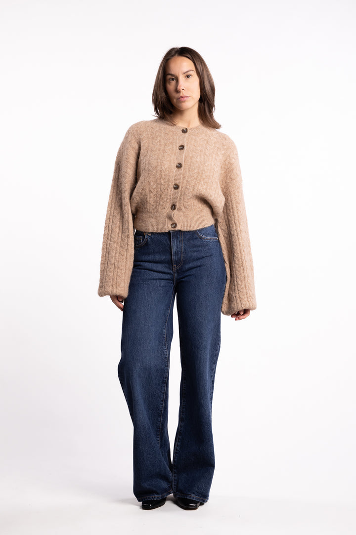 Merano Cardigan- Beige Melange