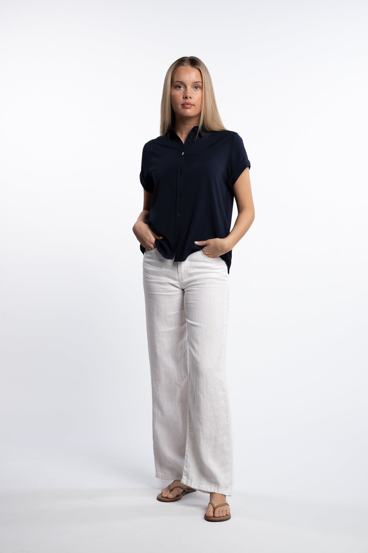 Majan ss shirt 9942- Dark Sapphire