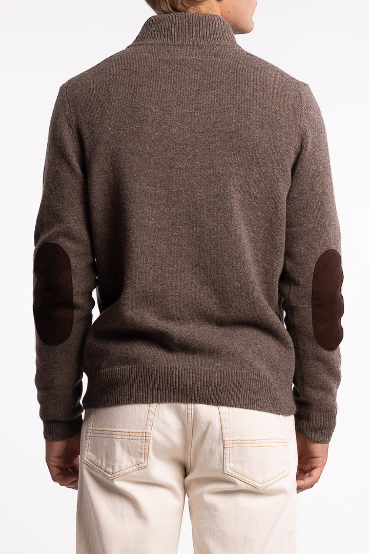 Essential Patch Half Zip Dark Stone
