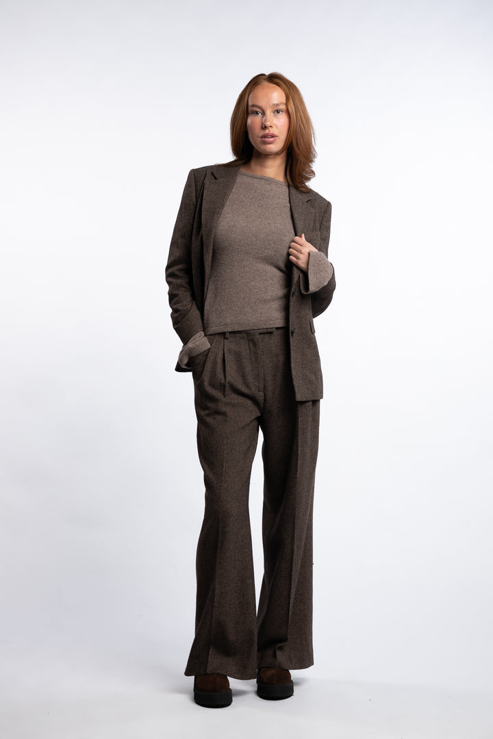 Brook Herringbone Blazer - Brown Herringbone