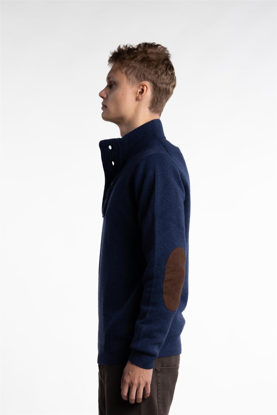 Essential Patch Half Zip Deep Blue