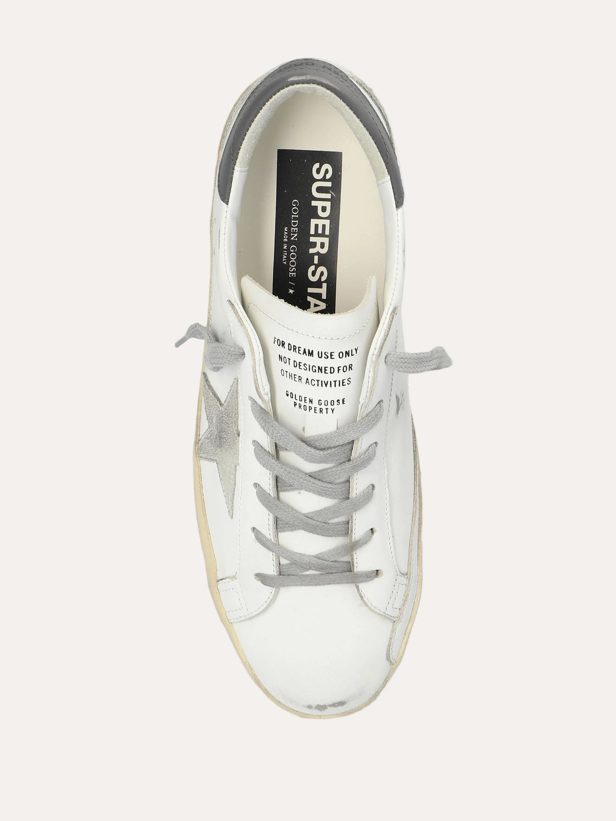 Super Star Leather Upper and Heel Suede star and Spur White/Ice/Dark Grey – ovenfra