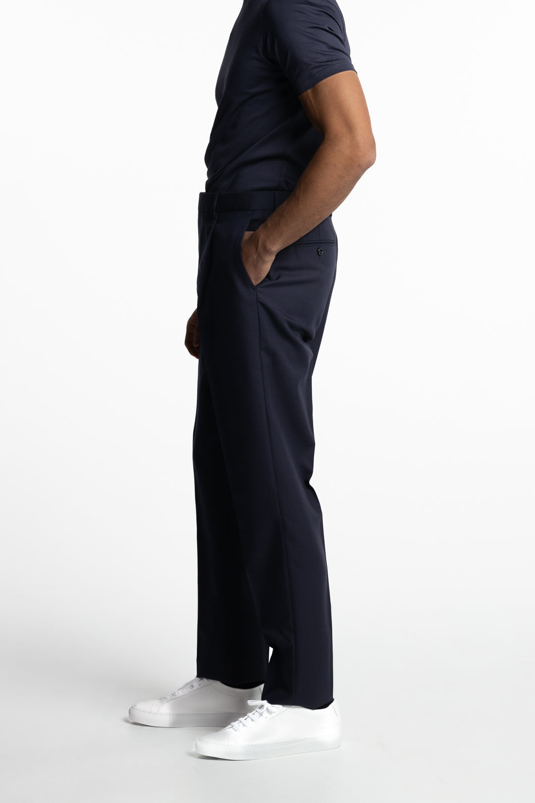 Attitude Wool/Mohair Trousers Navy