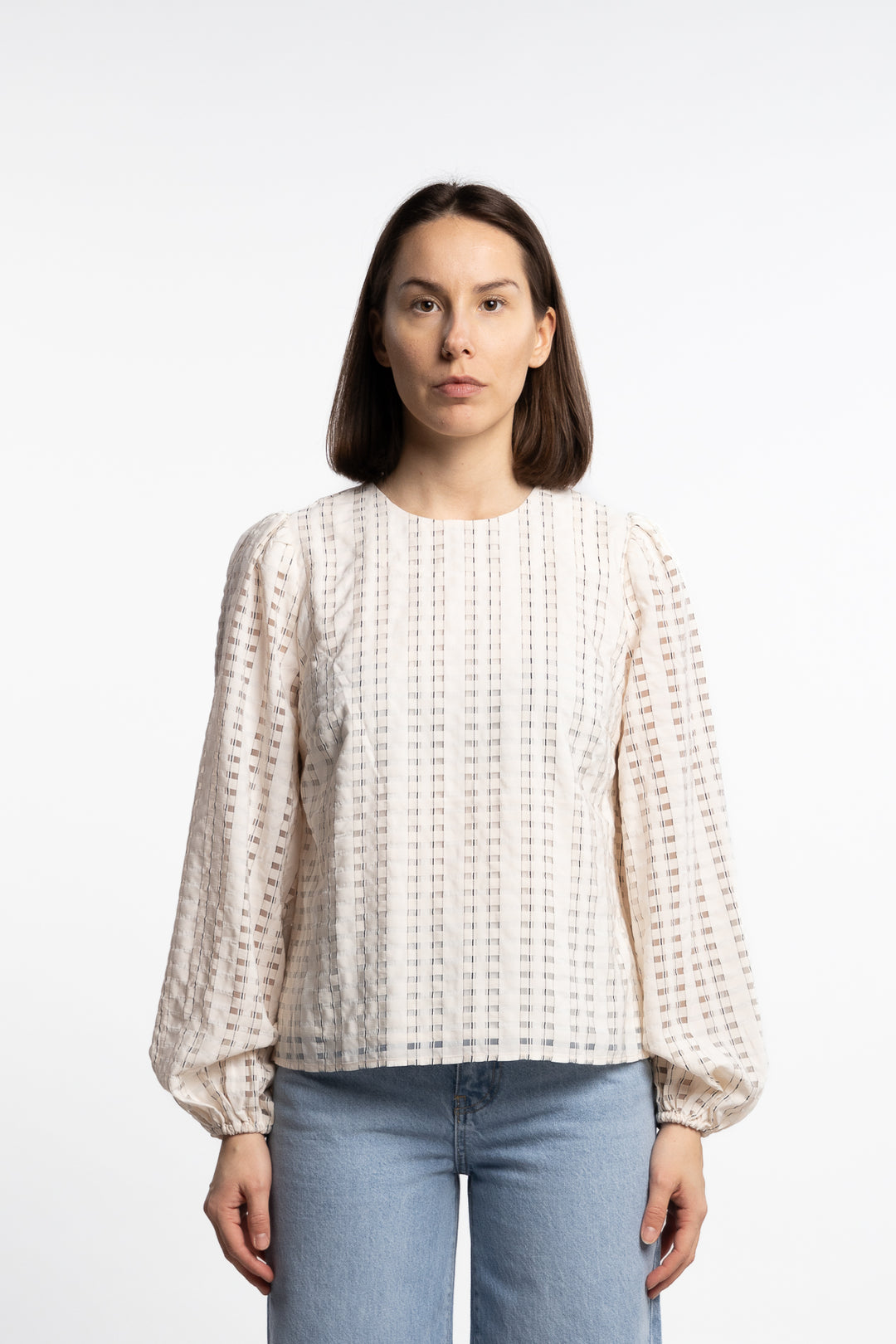 Rina Blouse- Cream Check