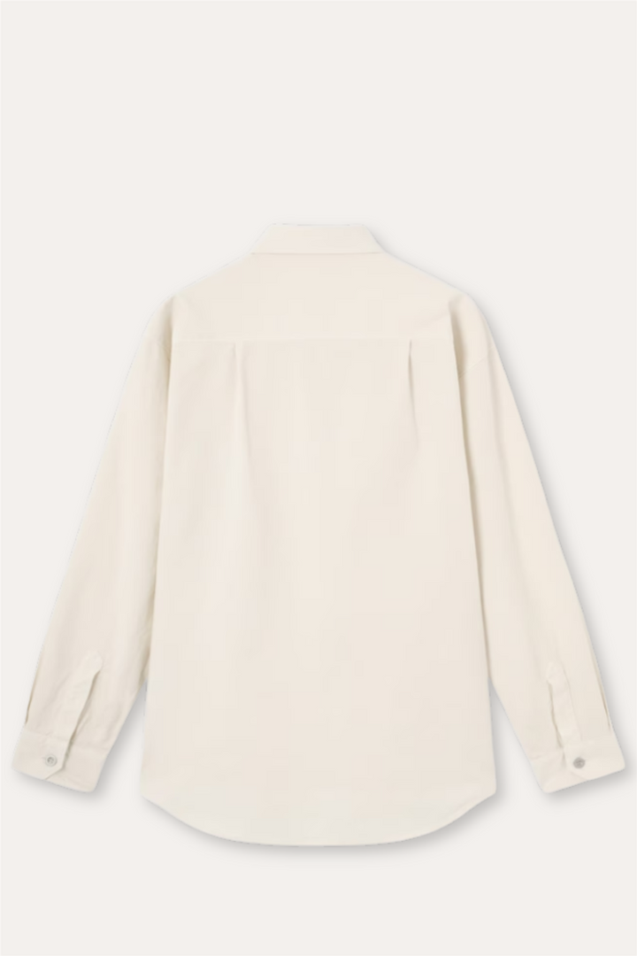 1200029 Regular-fit Overshirt With Stone Island Marina Embroidery Ivory