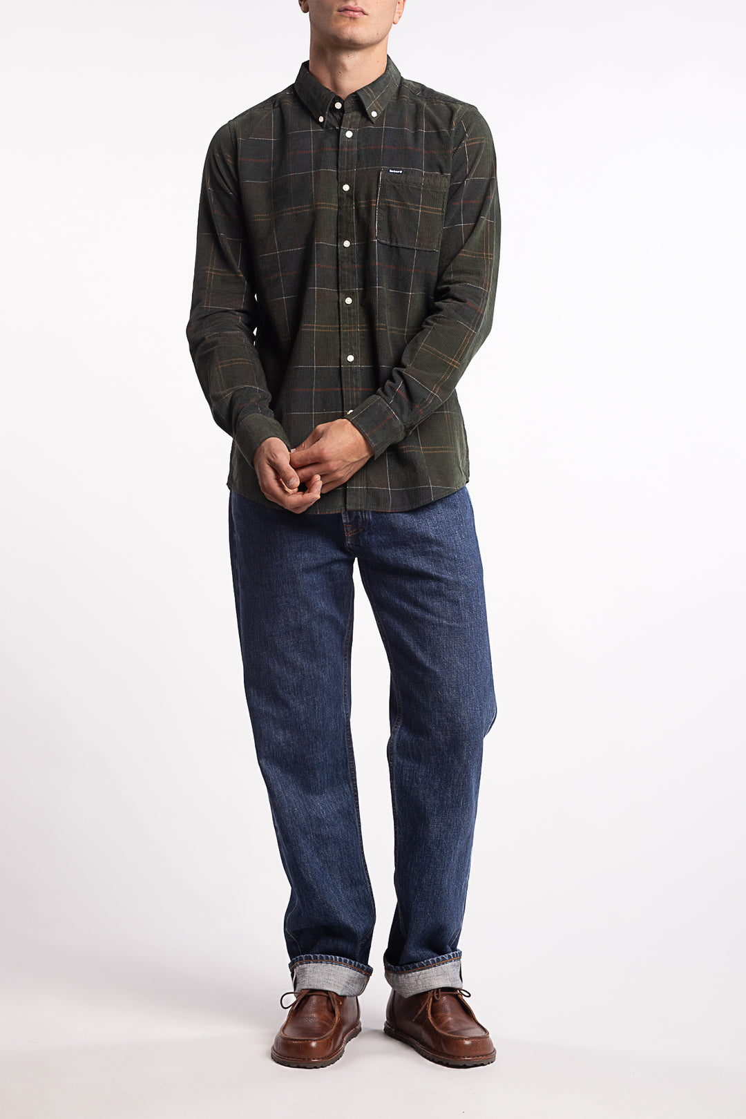 Blair Tailored Long-Sleeved Cord Shirt Classic Tartan