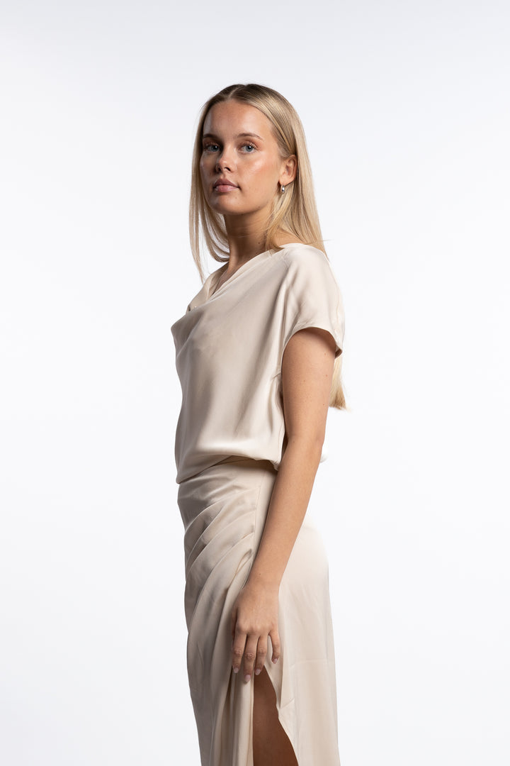 Zia silk top- Cream