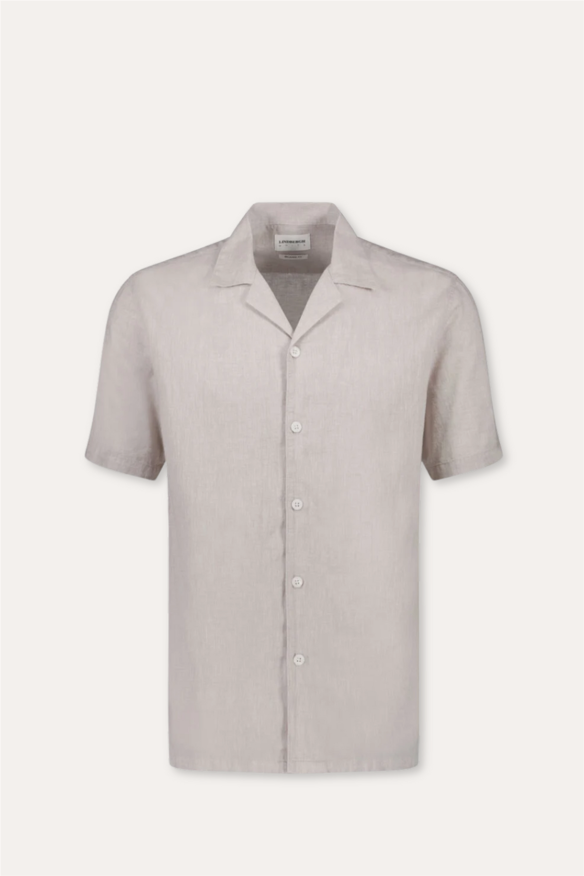 Casual Linen Blend Resort S/S Light Stone