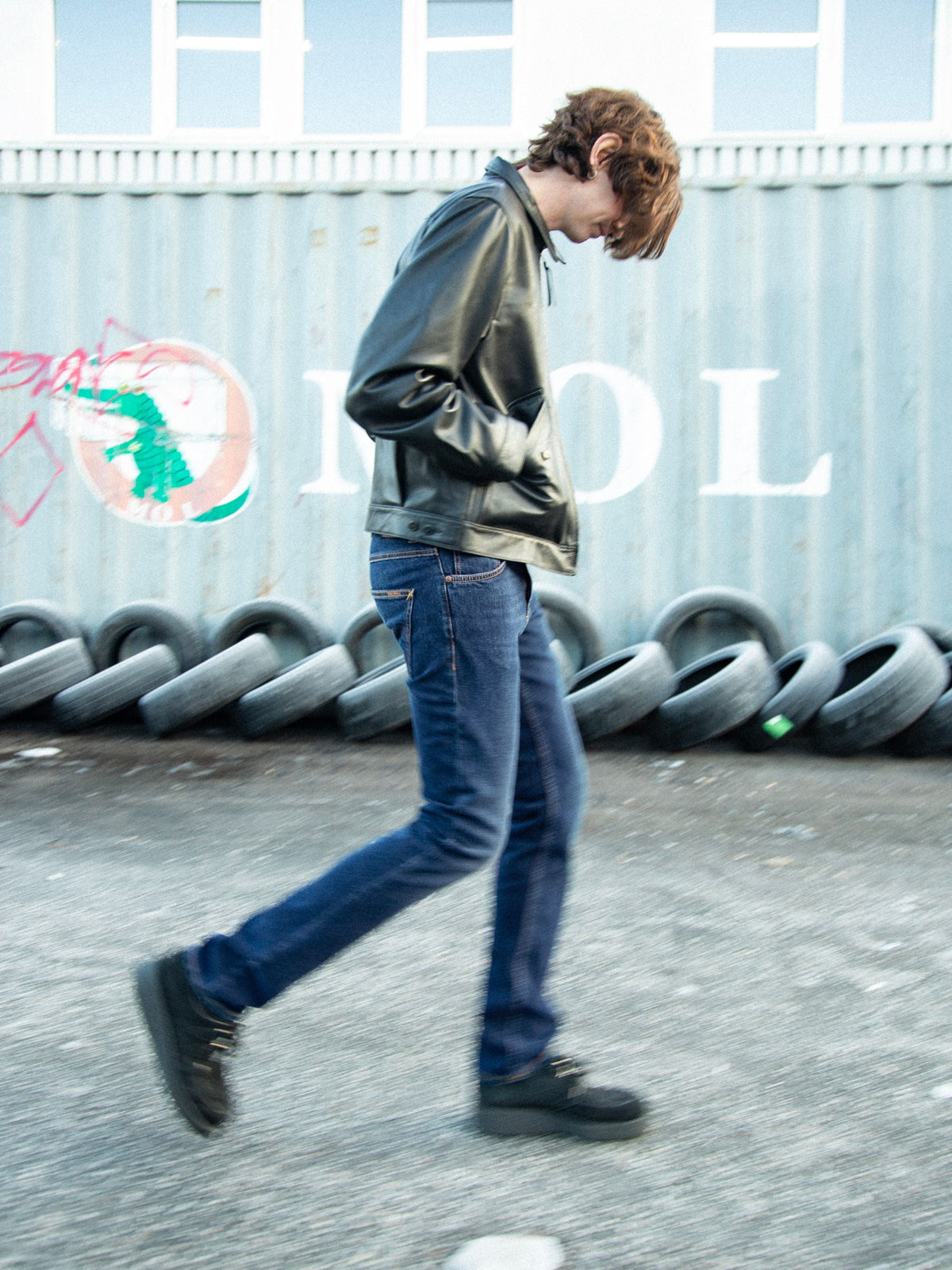 Grim Tim Slim Fit Jeans New Ink - modellbilde