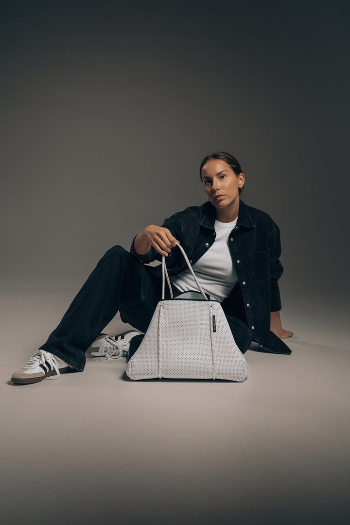 Escape Tote- Highlight Fleck White