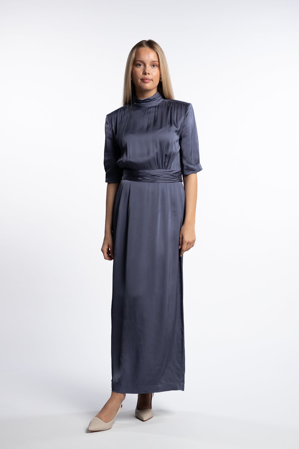 Beronia Dress- Mid Blue