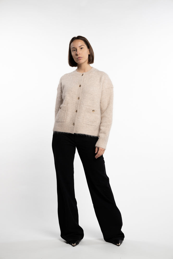 Bobbie Cardigan- Light Oat