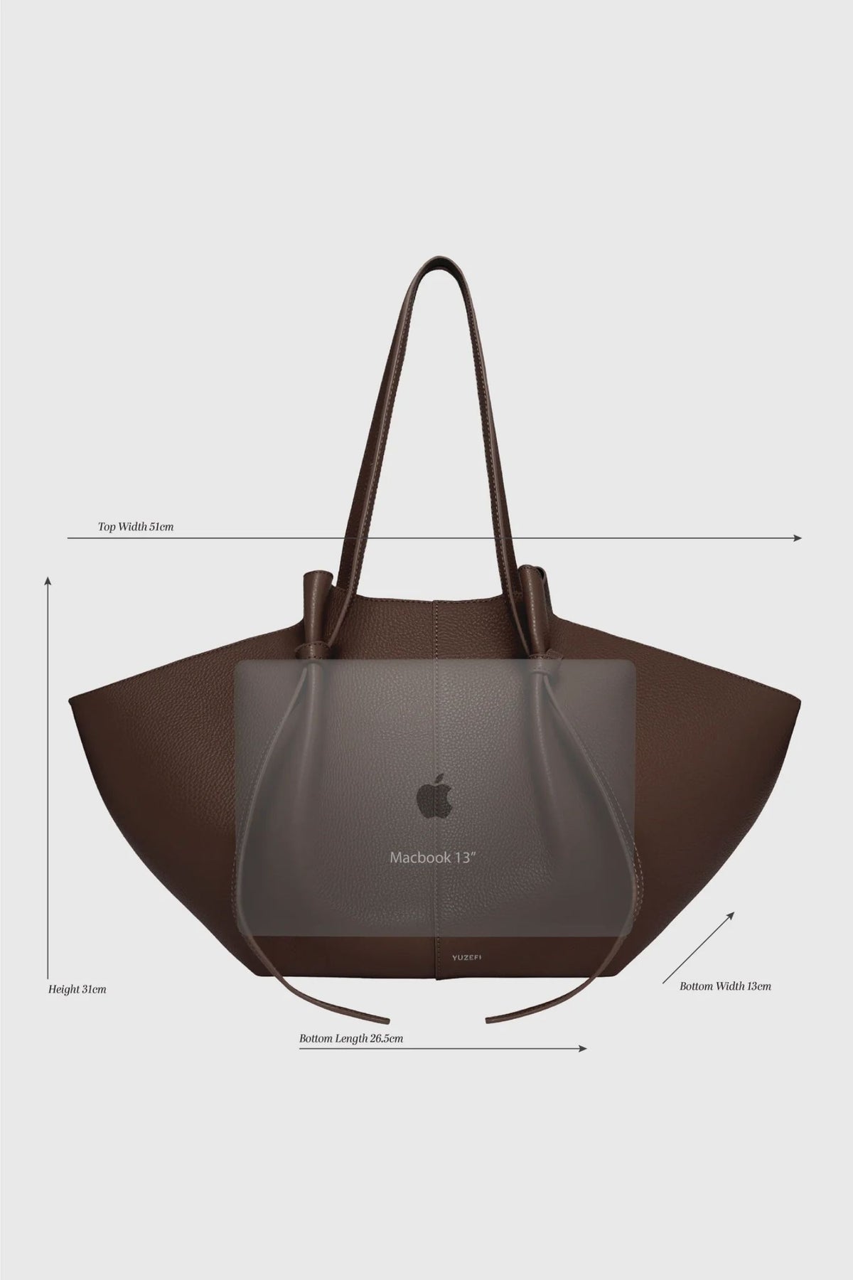 Large Mochi- Hazel Pebble Grained Leather