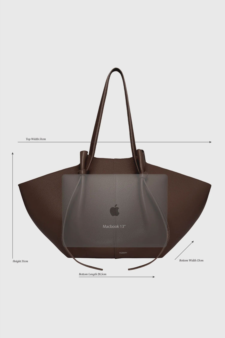 Large Mochi- Hazel Pebble Grained Leather