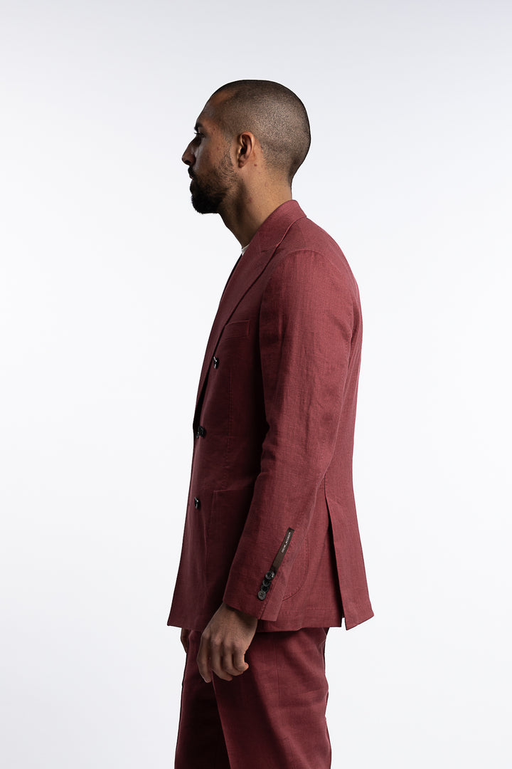 Farris Linen Patch Soft Blazer Wild Pink