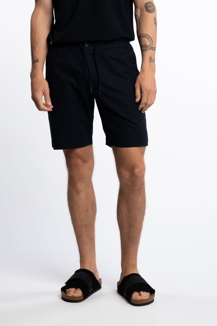 Barcelona Cotton/Linen Shorts Navy