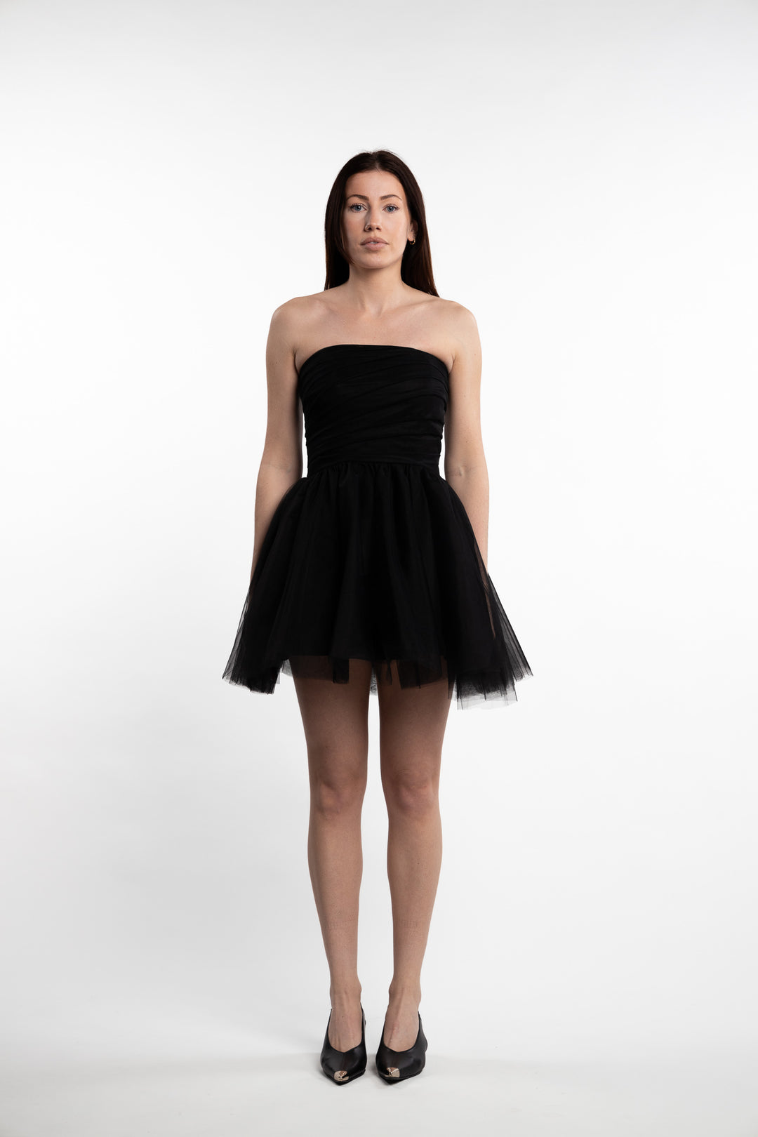 Swan Dress Short- Black