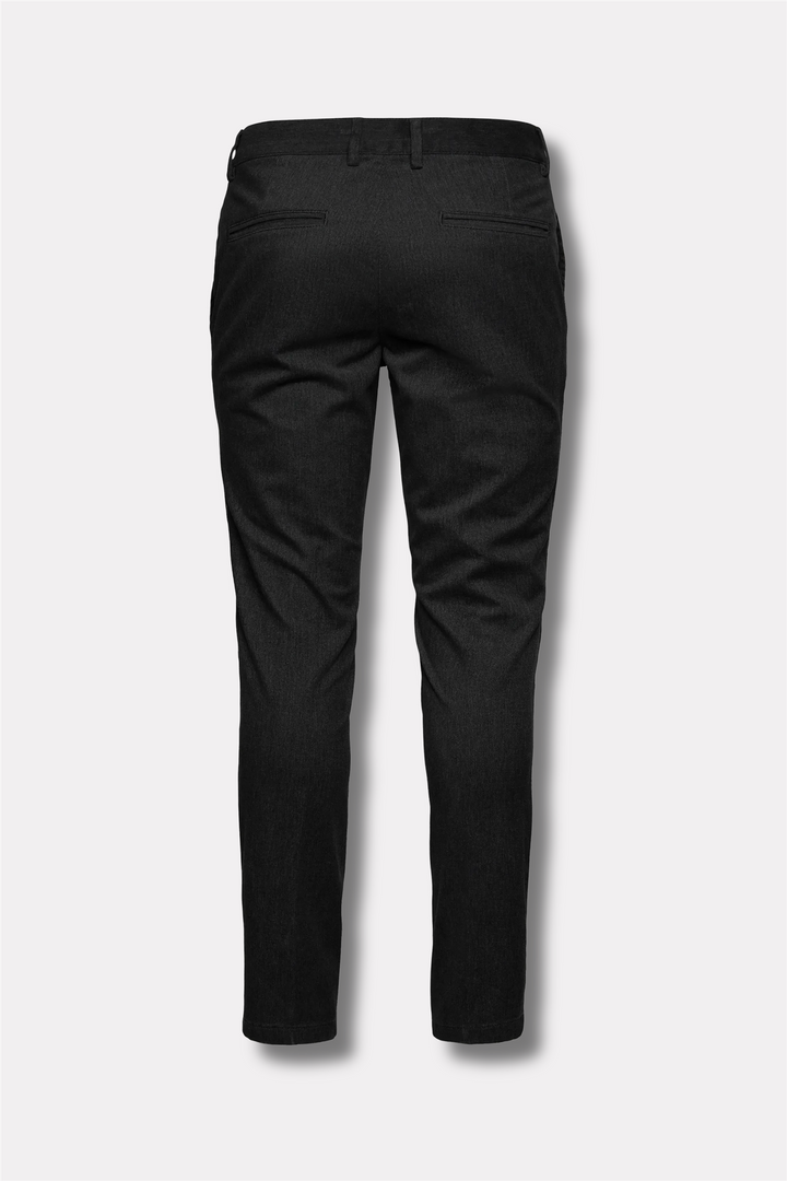 Denz Slim Fit Casual Trousers Dark Grey