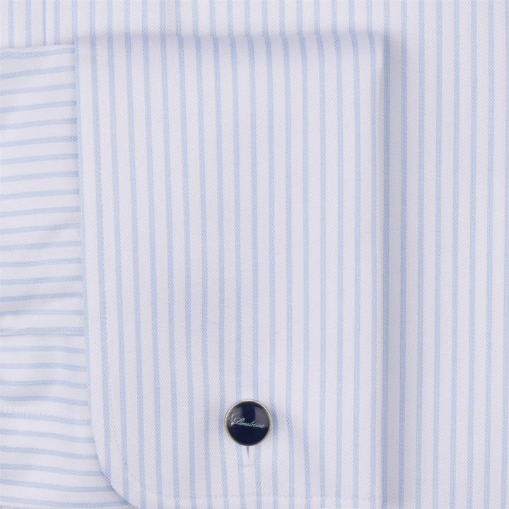 Slimline Twill Shirt UTGÅTT, IKKE BRUK French Cuffs Light Blue