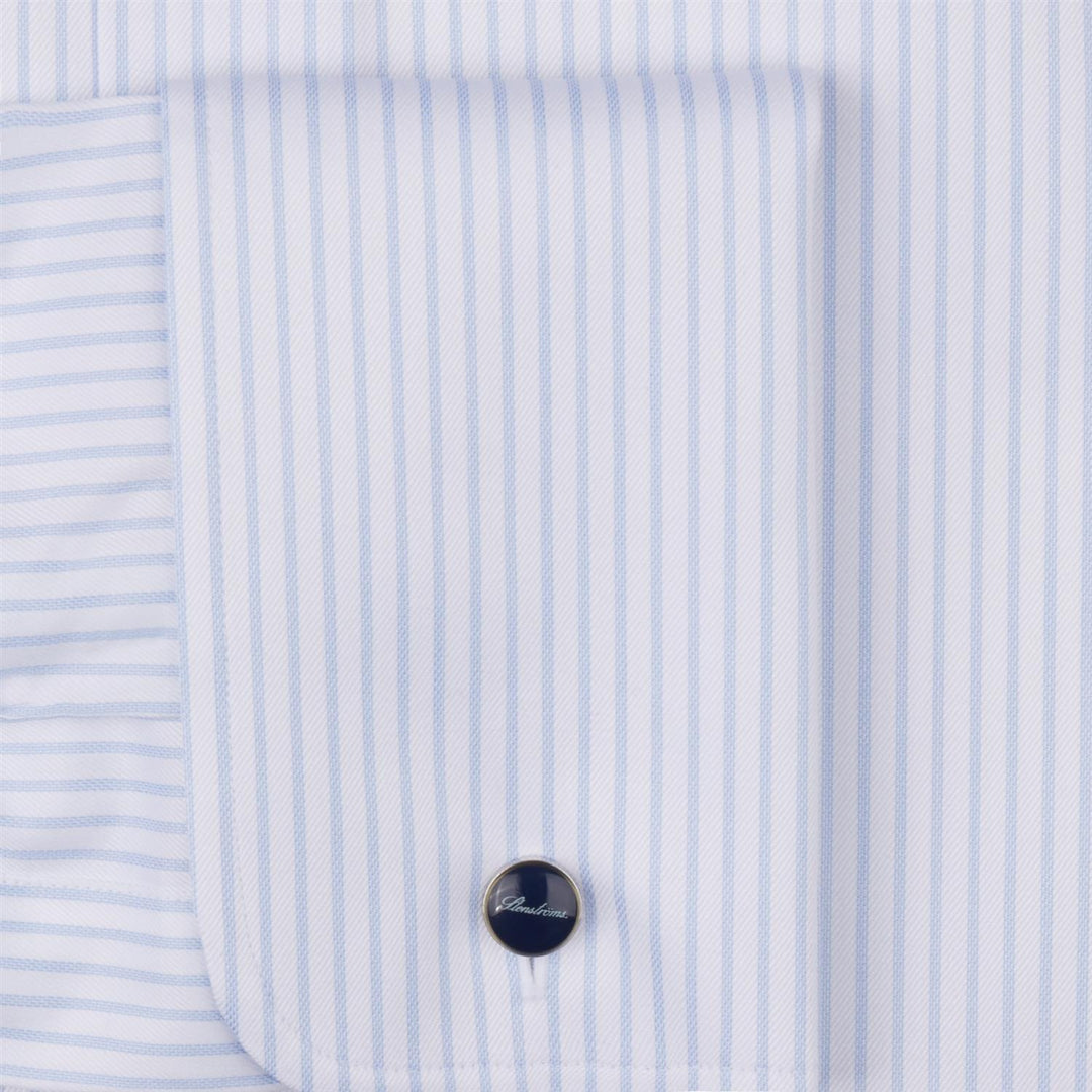 Slimline Twill Shirt French Cuffs Light Blue