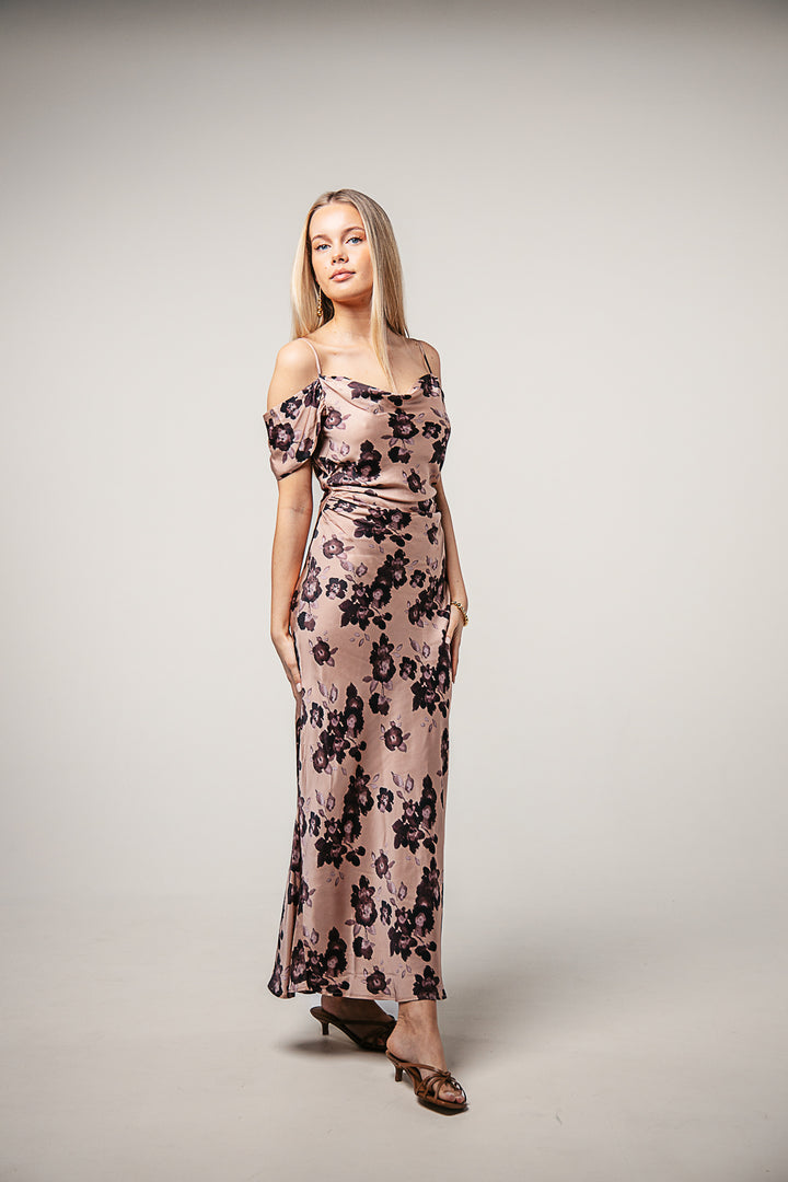 Lyra Dress- Terracotta Floral