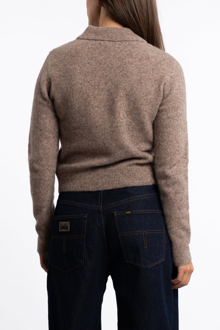 Argyle Polo - Taupe